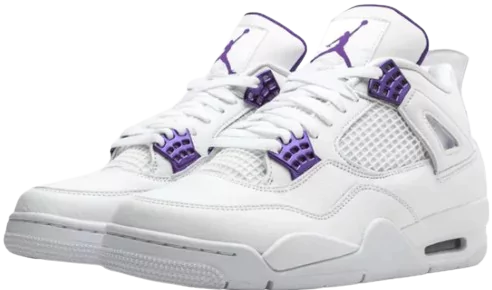 Side View of Jordan 4 Retro Metallic Purple